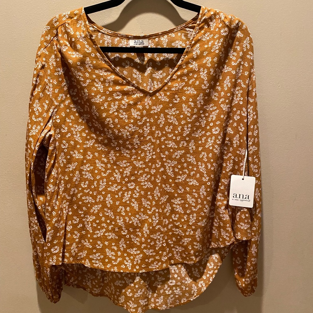 Mustard floral yellow high low top
